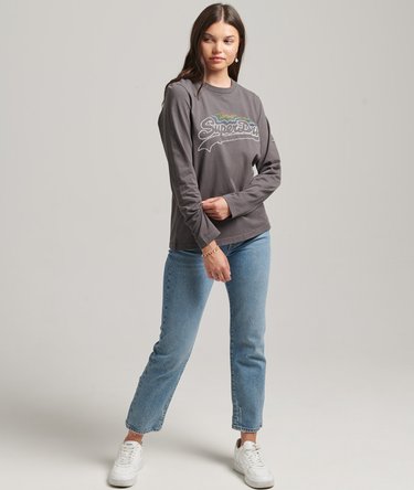 Vintage Logo Rainbow Long Sleeve Top Image 4