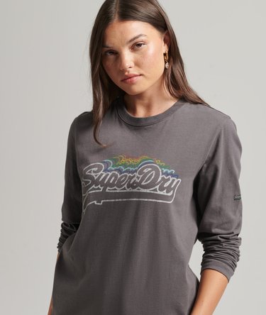 Vintage Logo Rainbow Long Sleeve Top Image 1