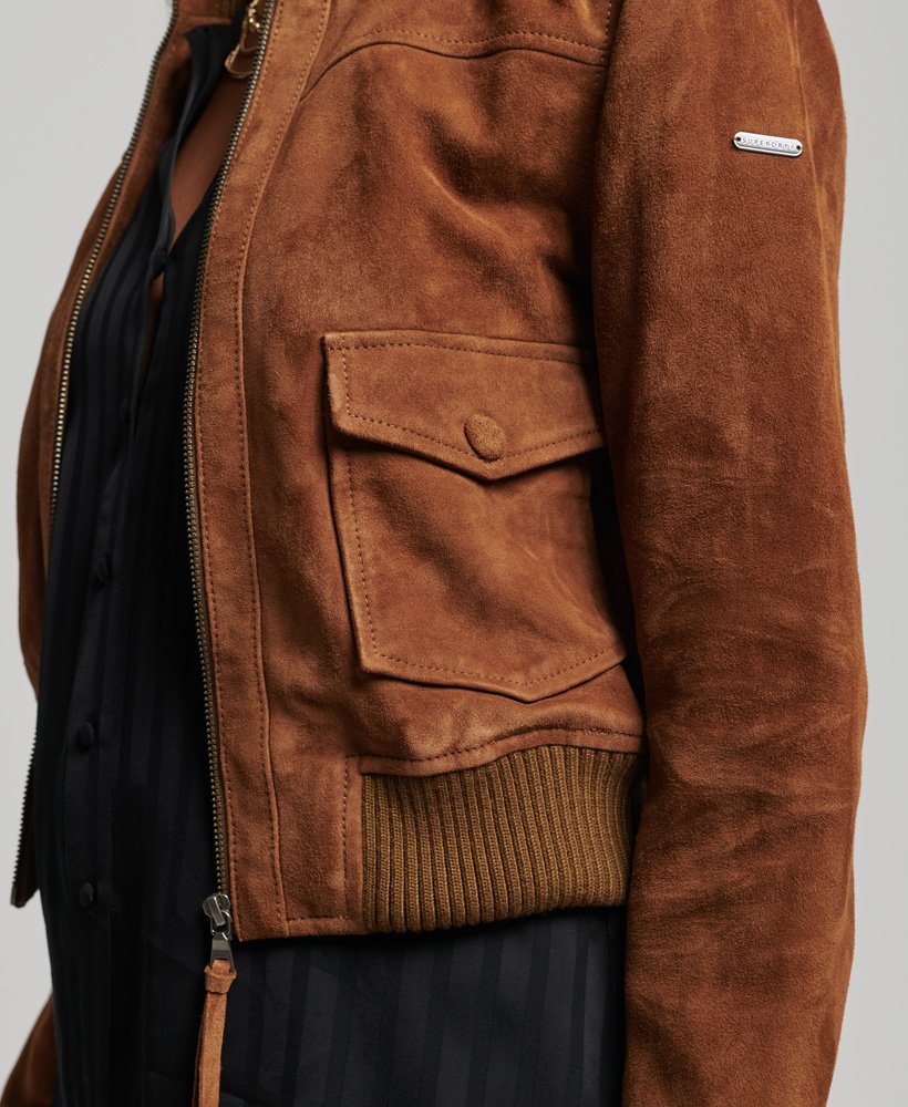 Veste Bomber Femme En Simili Daim - Chaud Et Oversized - Style Streetwear Pour Automne Et Hiver - 5