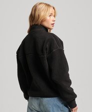Soft Lined Half Zip Borg Teddy Sweatshirt