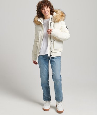 Everest Hooded Puffer Bomber Jacket Image 6
