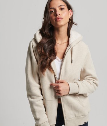 Essential Borg Lined Zip Hoodie Image 2