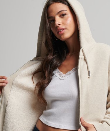 Essential Borg Lined Zip Hoodie Image 1