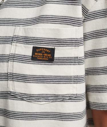 Gestreiftes Workwear-T-Shirt in Übergröße Image 3
