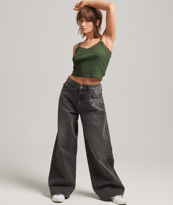 womens Baggy Jeans in Walcot Black | Superdry CA-EN