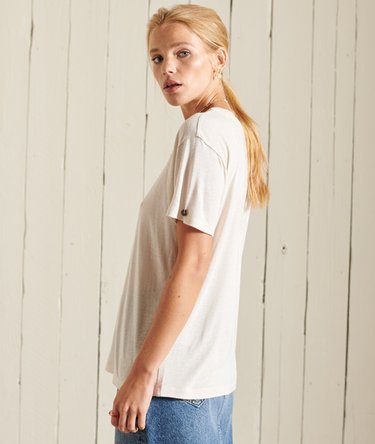 Chevron Short Sleeved Lace Jersey Top Image 2