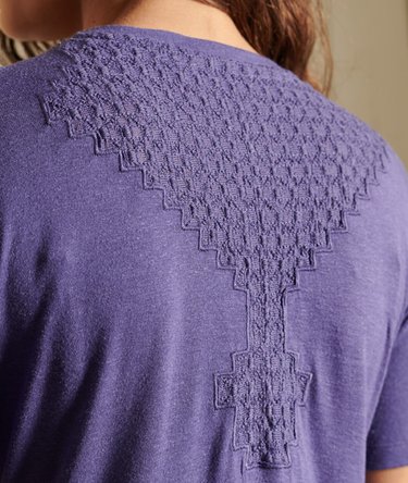 Chevron Short Sleeved Lace Jersey Top Image 5