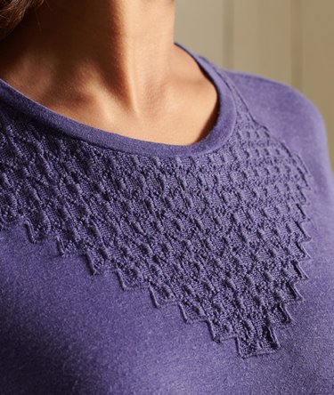 Chevron Short Sleeved Lace Jersey Top Image 3