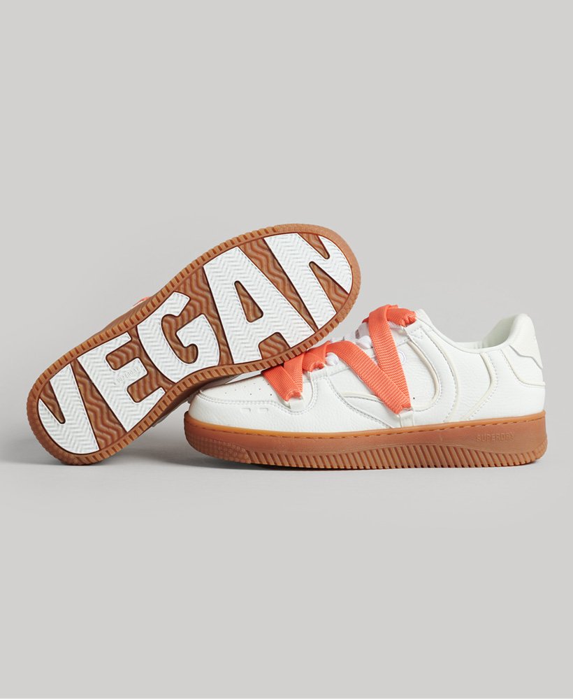 Dames Stevige Code sneakers met veters in white/gum | Superdry NL