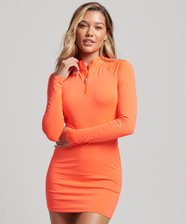 Nauwsluitende mini-jurk met lange mouwen