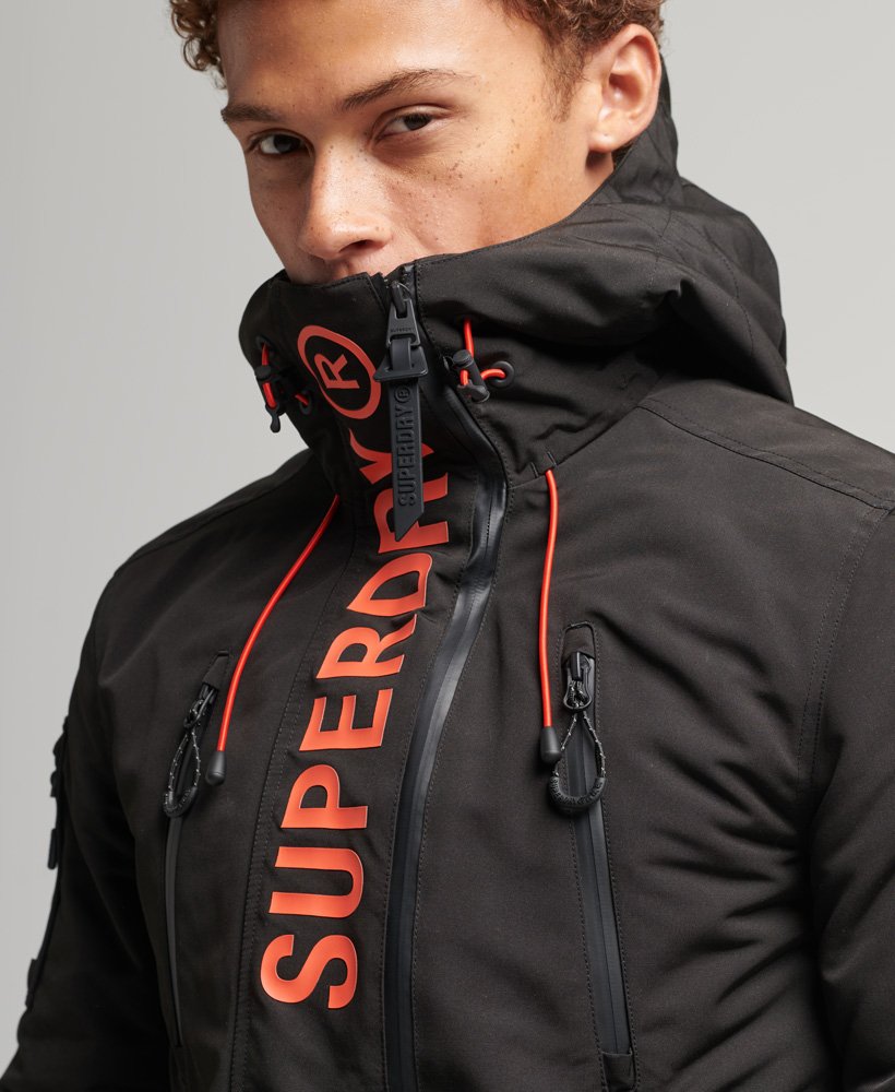mens Ultimate SD Windcheater Jacket in Jet Black/Bold Orange