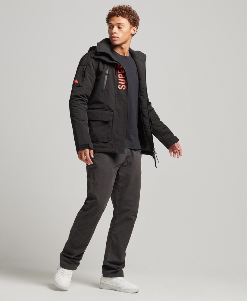 mens Ultimate SD Windcheater Jacket in Jet Black/Bold Orange