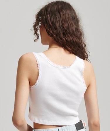 Vintage Lace Trim Vest Top Image 2