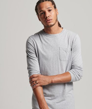 T-shirt z kieszonką z tkaniny supełkowej z bawełny ekologicznej Image 1