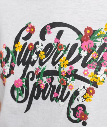 Script Style Floral T-Shirt Image 2