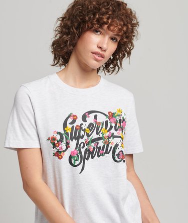 Script Style Floral T-Shirt Image 1