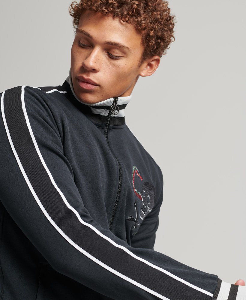 mens Tricot Suika Track Jacket in JET BLACK | Superdry US