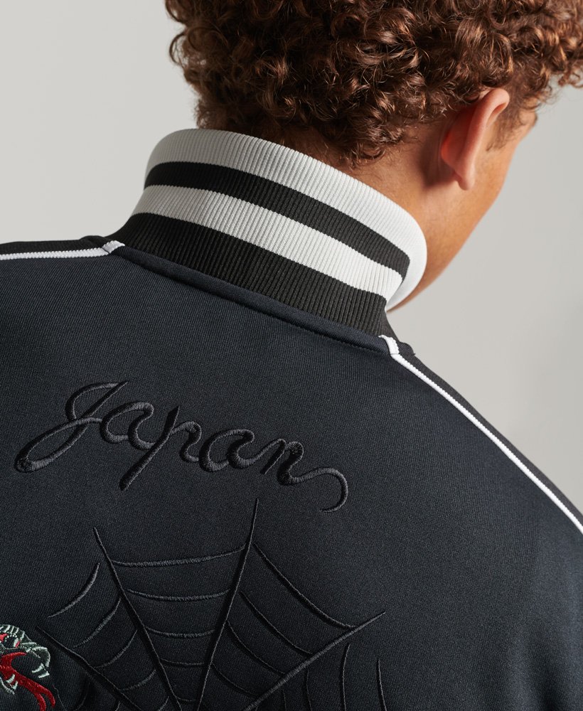 mens Tricot Suika Track Jacket in JET BLACK | Superdry UK