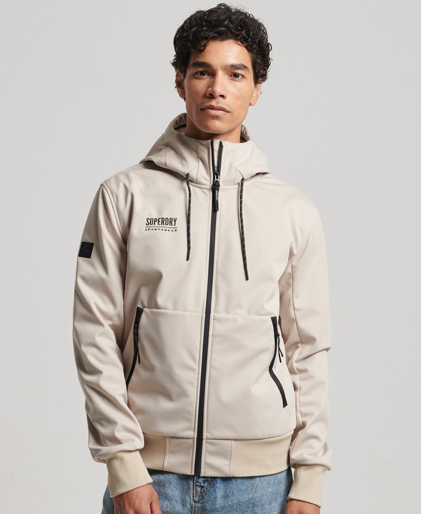 Softshell Jacket Tech mens Tech Soft Shell Track Jacket in Feather Grey | Superdry UK