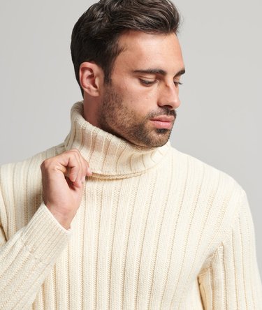 Merino Blend Roll Neck Jumper Image 3