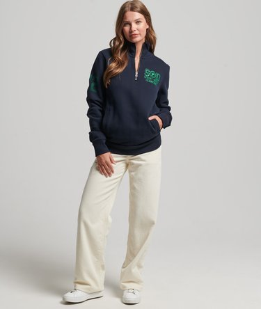 Sudadera de chándal oversize con media cremallera Track & Field Image 6