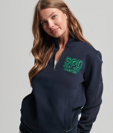 Sudadera de chándal oversize con media cremallera Track & Field Image 1