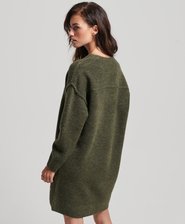 Knitted V Neck Jumper Dress