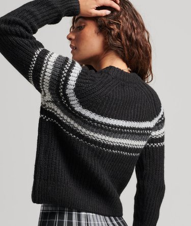 Brushed Stripe Crew Neck Jumper Image 2