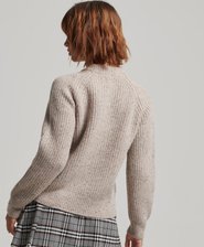 Tweed Ribbed Crew Neck Jumper