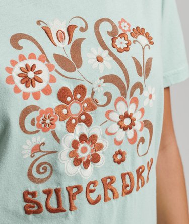 T-shirt &agrave; fleurs Brand Mark Image 2