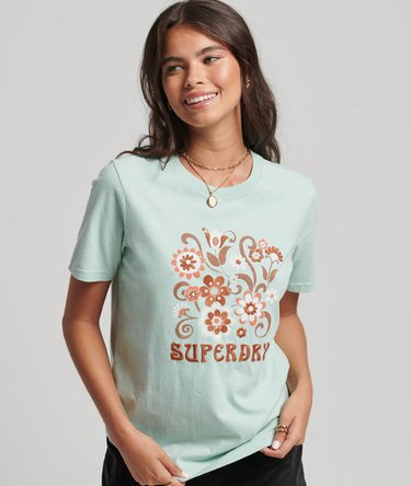 T-shirt &agrave; fleurs Brand Mark Image 1