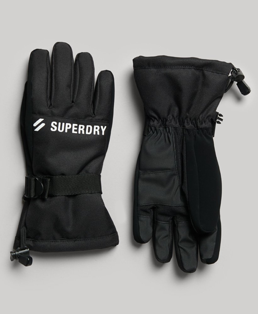 mens Snow Gloves in Black Superdry UK