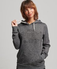 Sudadera con capucha y logotipo gr&aacute;fico en relieve