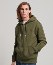 Vintage Logo Embroidered Zip Hoodie