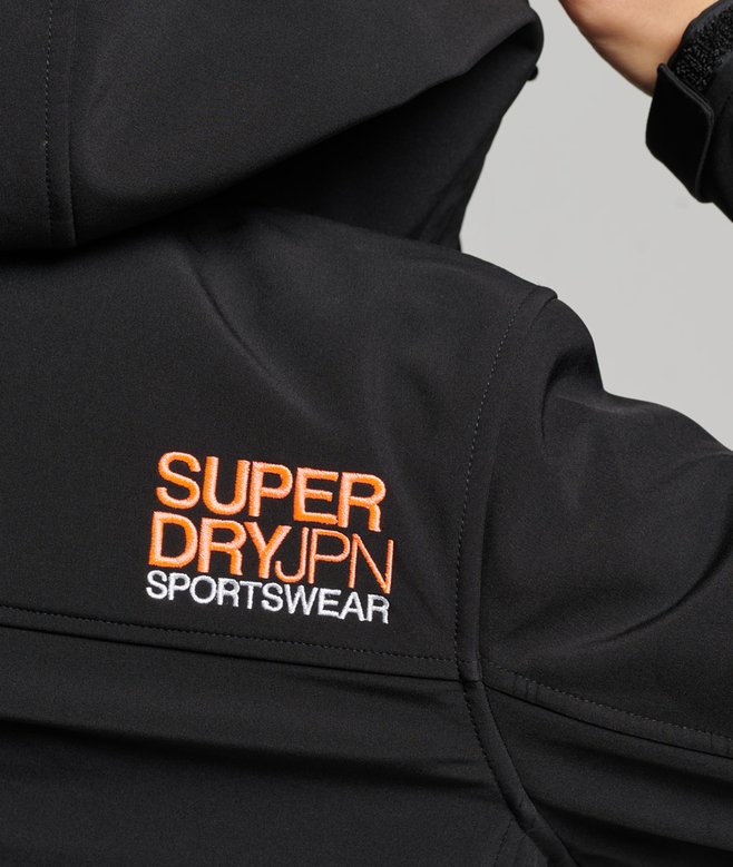 CODE TREKKER Softshell-Kapuzenjacke schwarz für Damen