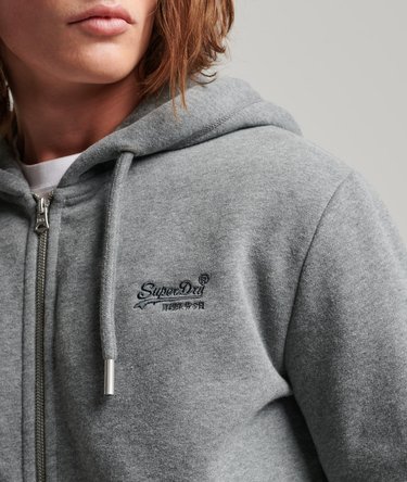 Vintage Logo Embroidered Zip Hoodie Image 3