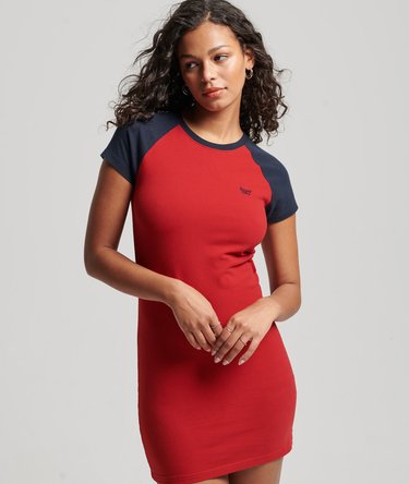 Organic Cotton Vintage Raglan Mini Dress Image 1