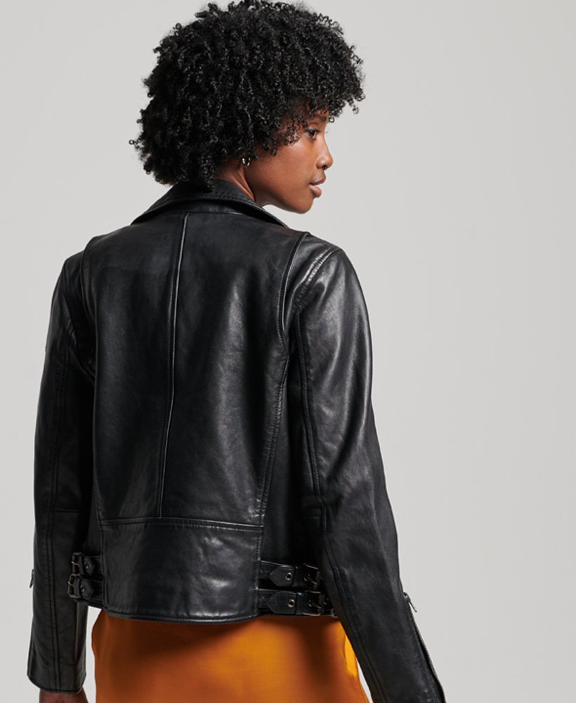 Superdry レザー ウーマン バイカージャケット upload9223368955666178277.jpg?