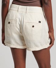 Pantaloncini in lino sovratinto