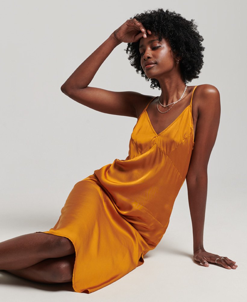 gold satin cami