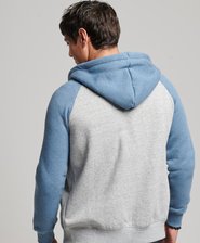 Sweat à capuche zippé style base-ball avec Vintage Logo brodé