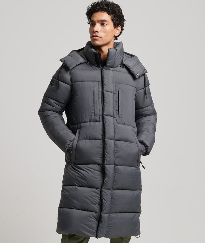 Lange Ripstop Steppjacke