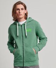 Vintage Logo Neon Zip Hoodie