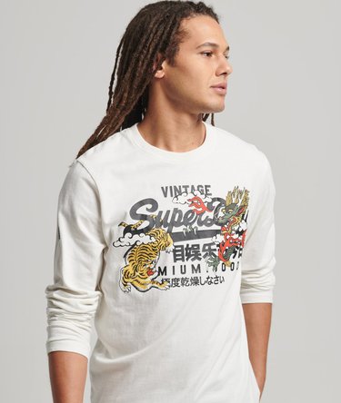 Superdry Maglietta Uomo Vintage T-shirt A Righe Vintage