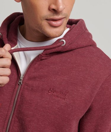 Vintage Logo Embroidered Zip Hoodie Image 3