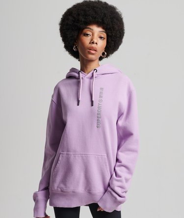 Sudadera suelta con capucha Code Linear Image 1