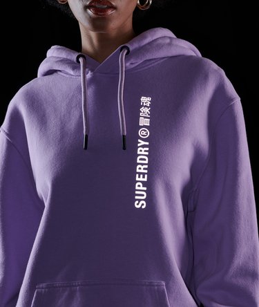 Sudadera suelta con capucha Code Linear Image 3