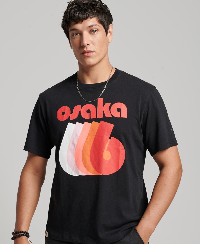 mens Code Osaka Logo T-Shirt in Black | Superdry UK