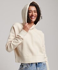 Kurzes Hoodie im Washed-Look