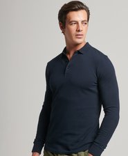 Long Sleeve Pique Polo Shirt